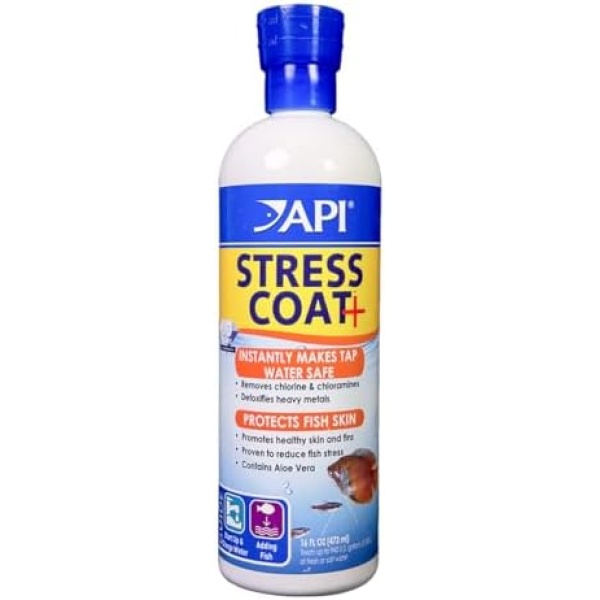 API STRESS COAT Aquarium Water Conditioner 16-Ounce Bottle
