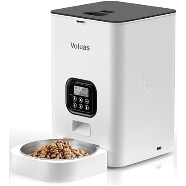 VOLUAS Automatic Cat Feeders - Timed Pet Feeder for Cats and Dogs