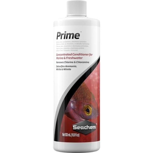 Seachem Prime Fresh and Saltwater Conditioner - Chemical Remover and Detoxifier