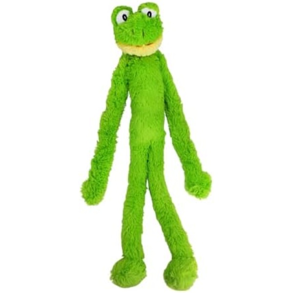 Multipet Swingin' Slevin Frog Dog Plush Toy - Squeaky Dog Toy for All Dogs