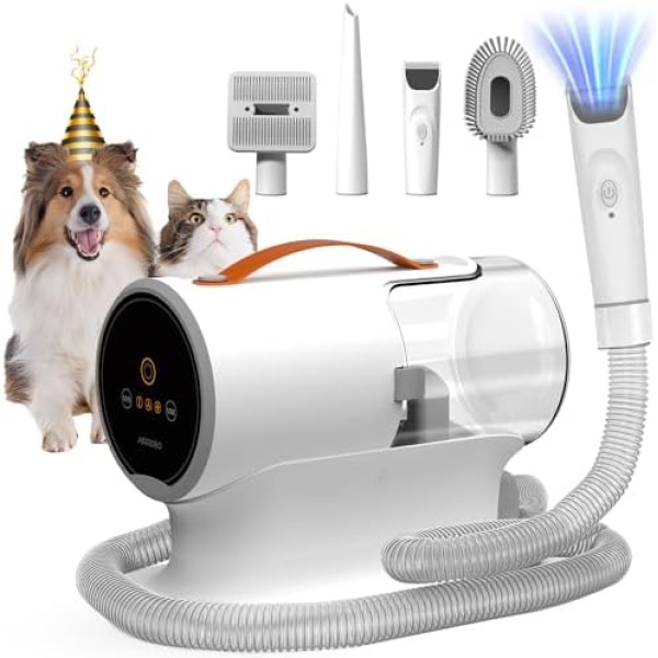 AIRROBO Dog Grooming Vacuum, Dog Grooming Kit,12000Pa Strong Pet Vacuum, 2L