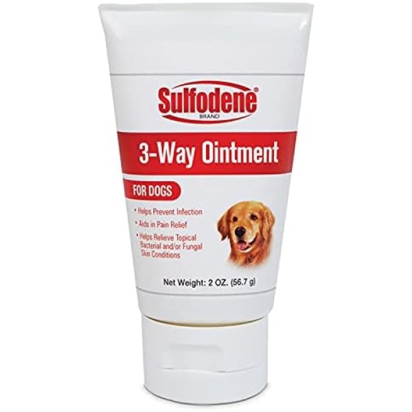 Dog Wound Care 3-Way Ointment, Relieves Pain & Prevents Infection For Dog Cuts