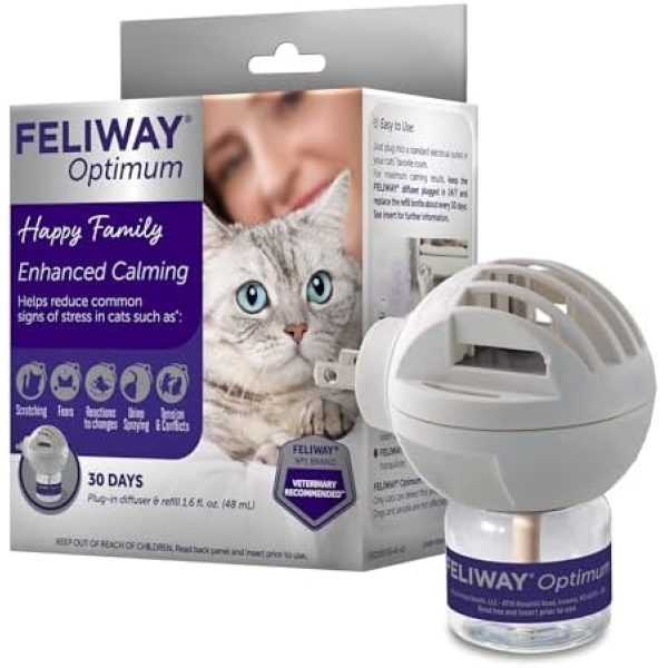 FELIWAY® Optimum 30 Day Cat Calming Plug In Pheromone Diffuser Starter Kit
