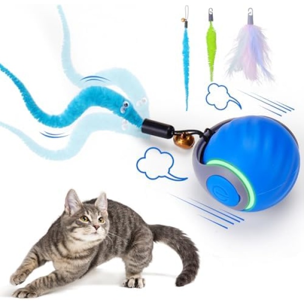BABORUI Interactive Cat Toy Ball - Automatic Interactive Cat Toys for Indoor Cat