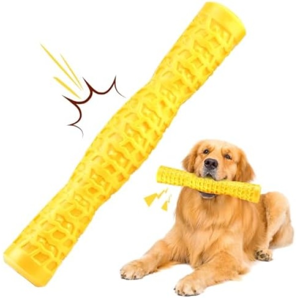 Dog Squeaky Toys Interactive Dog Toys for Aggressive Chewers Tough Rubber Chew