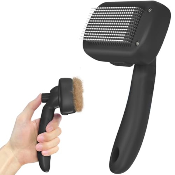 Self Cleaning Shedding Brush - Skin Friendly Grooming Tool for Dogs, Cats