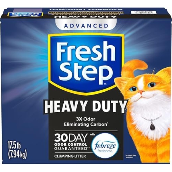 Fresh Step Clumping Cat Litter, Heavy Duty Advanced, Long Lasting 30-Day Odor