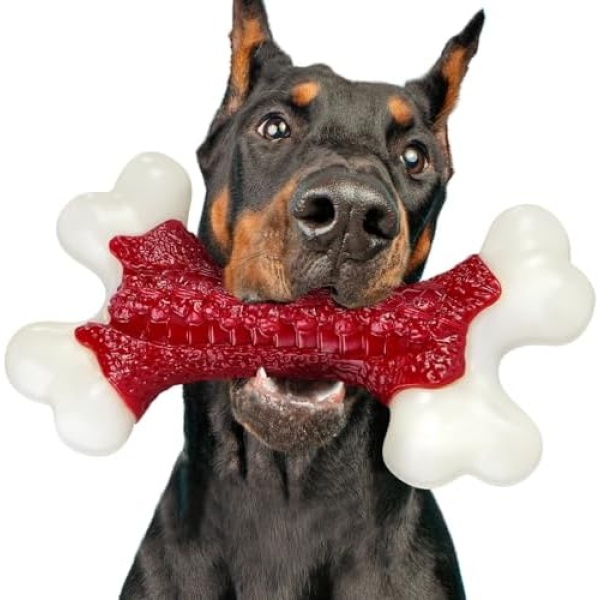 Tough Dog Toys, Toys for Aggressive Chewers Large Breed, Chew Dogs, Bone Toy