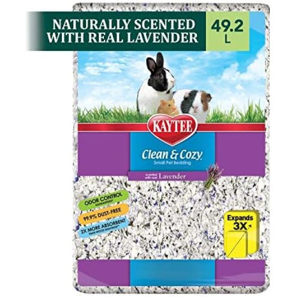 Kaytee Clean & Cozy Lavender Bedding For Pet Guinea Pigs, Rabbits, Hamsters
