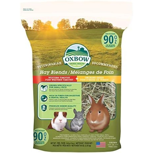 Oxbow Animal Health Hay Blends, Western Timothy & Orchard, Guinea Pig Hay