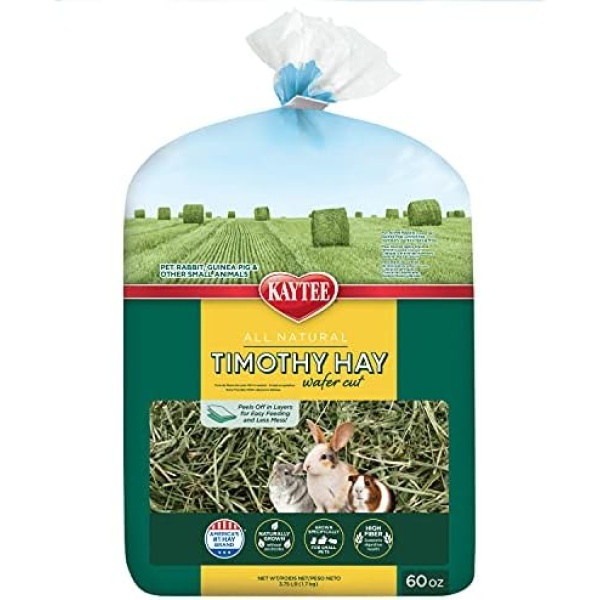 Kaytee Wafer Cut All Natural Timothy Hay for Pet Guinea Pigs, Rabbits & Other